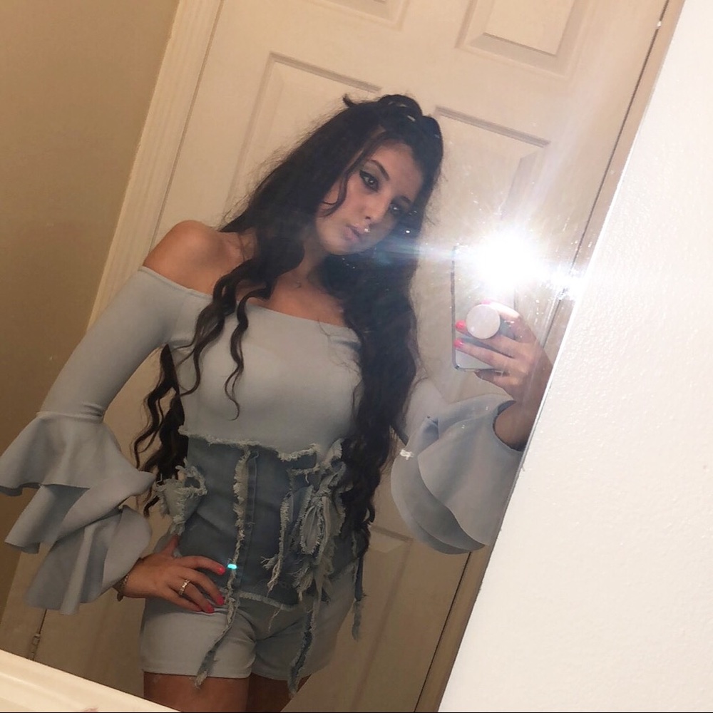 Tiffany blue romper